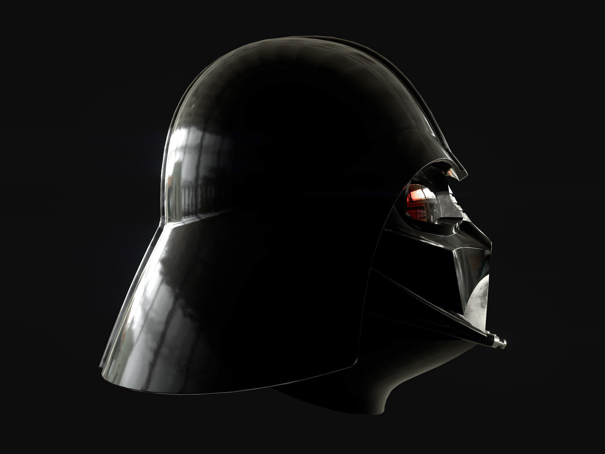 Darth Vader helmet Low-poly 3D model_6
