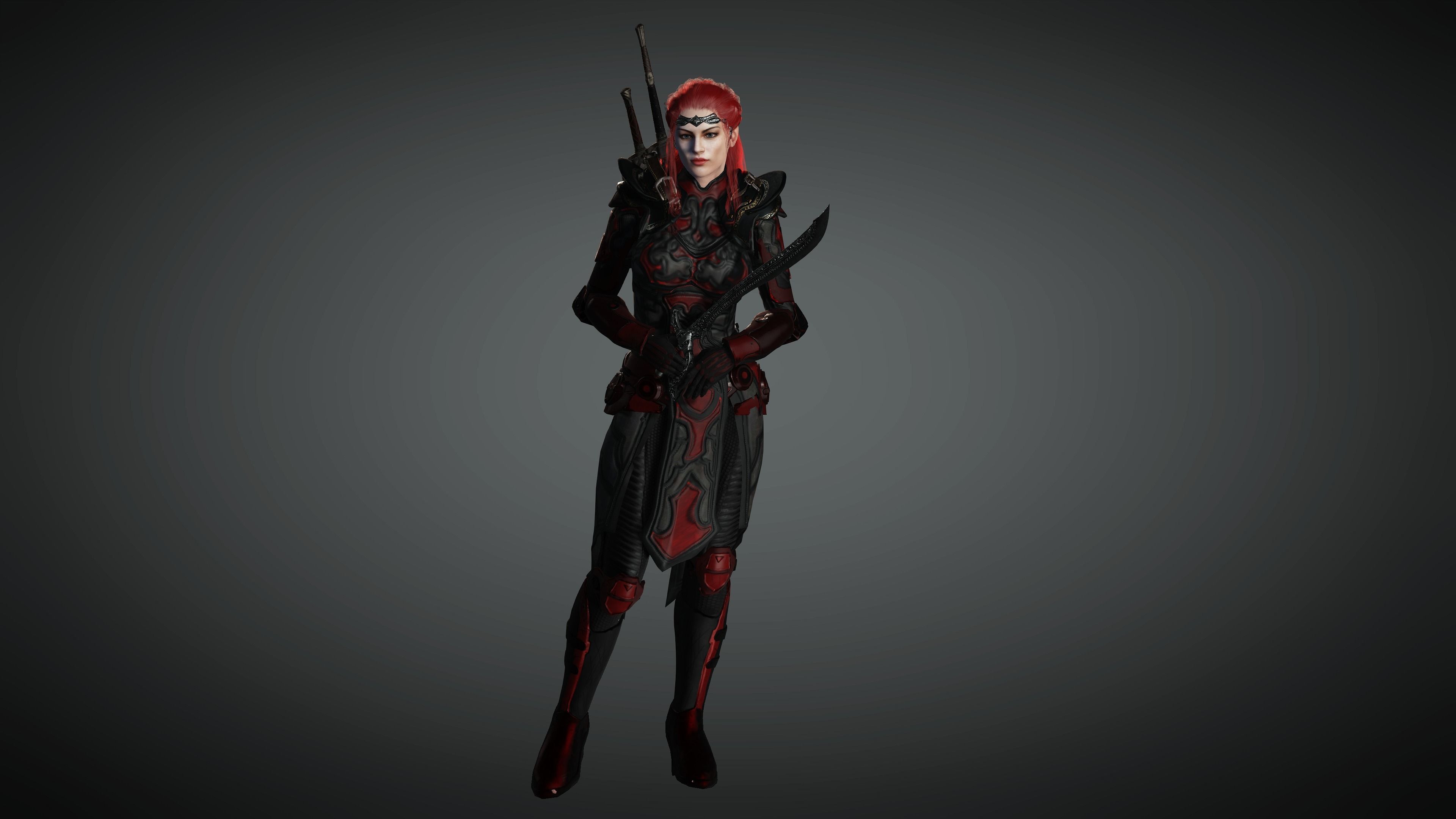 AAA Fantasy Female Character 13 Low-poly 3D model_14