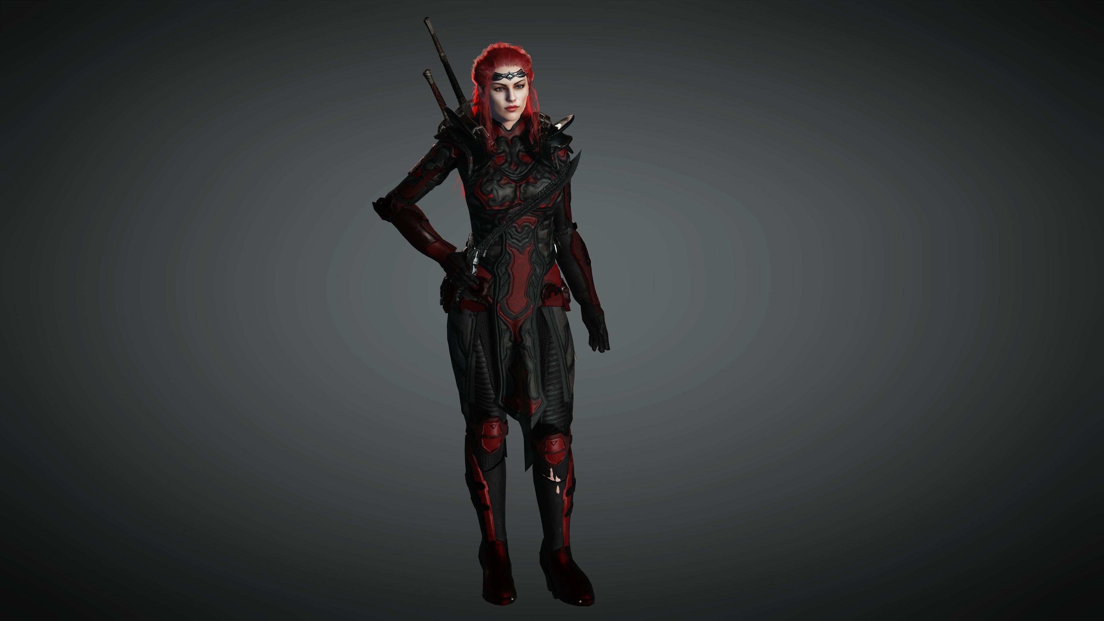 AAA Fantasy Female Character 13 Low-poly 3D model_13
