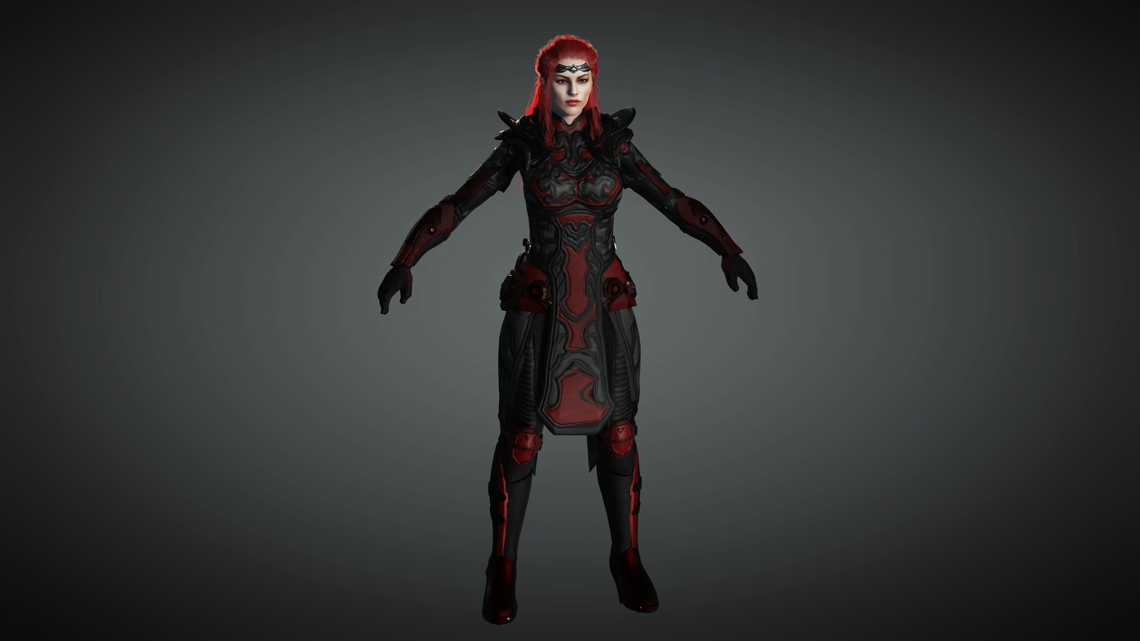 AAA Fantasy Female Character 13 Low-poly 3D model_5