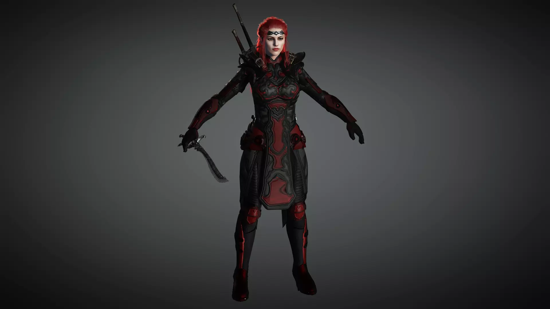 AAA Fantasy Female Character 13 Low-poly 3D model_0