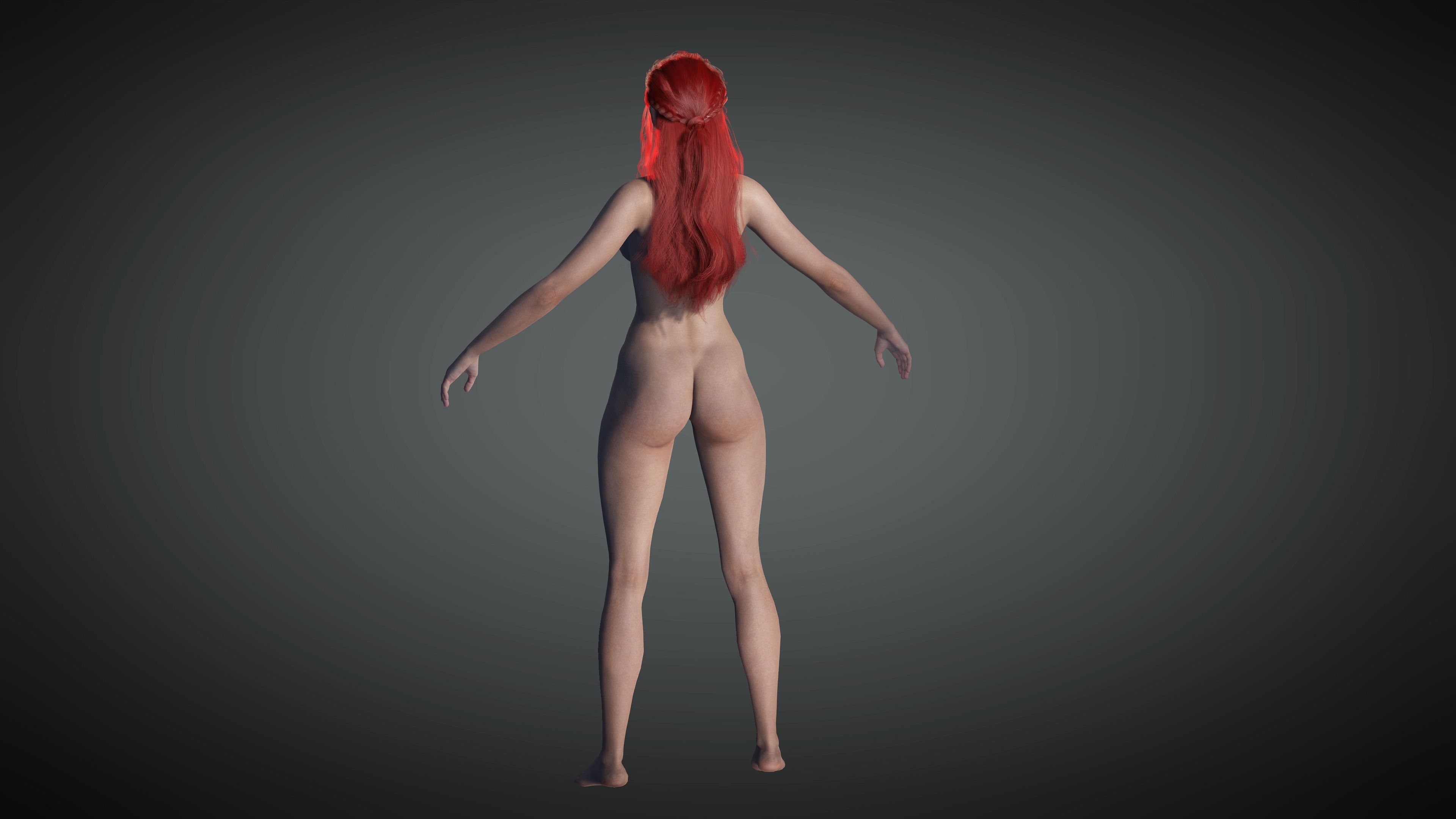 AAA Fantasy Female Character 13 Low-poly 3D model_12