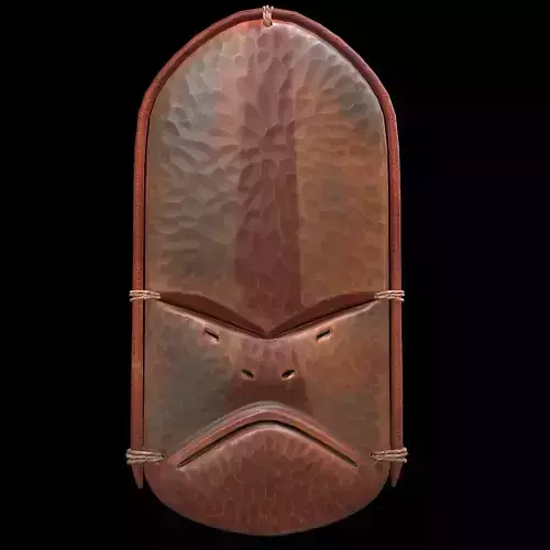 Antique Indian Mask Prop pbr Low-poly 3D model