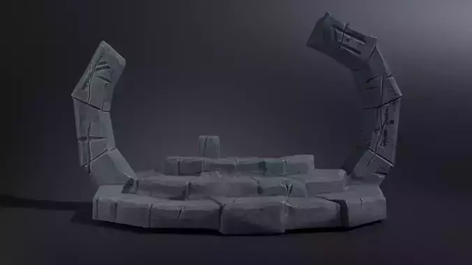 Medieval stylized ruin