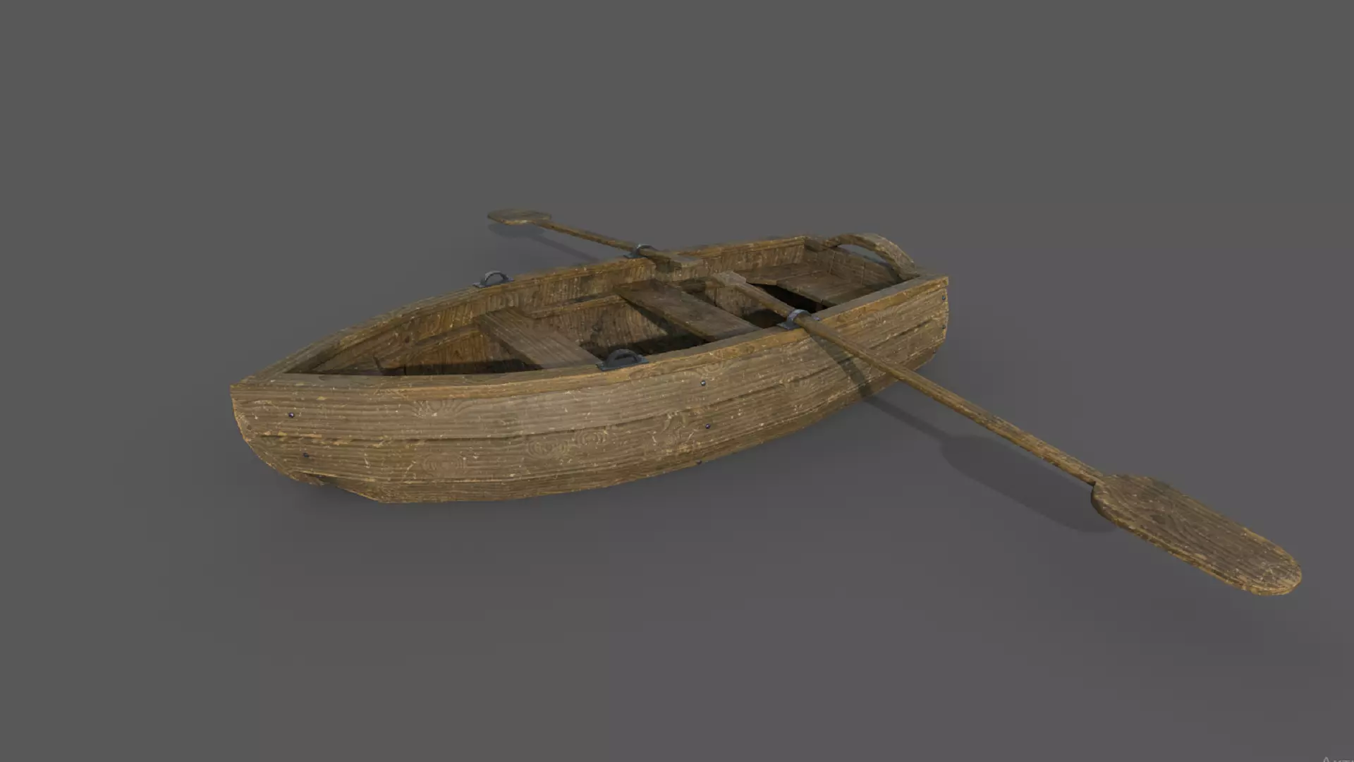 Fishermans boat PBR low-poly game ready Low-poly 3D model_0