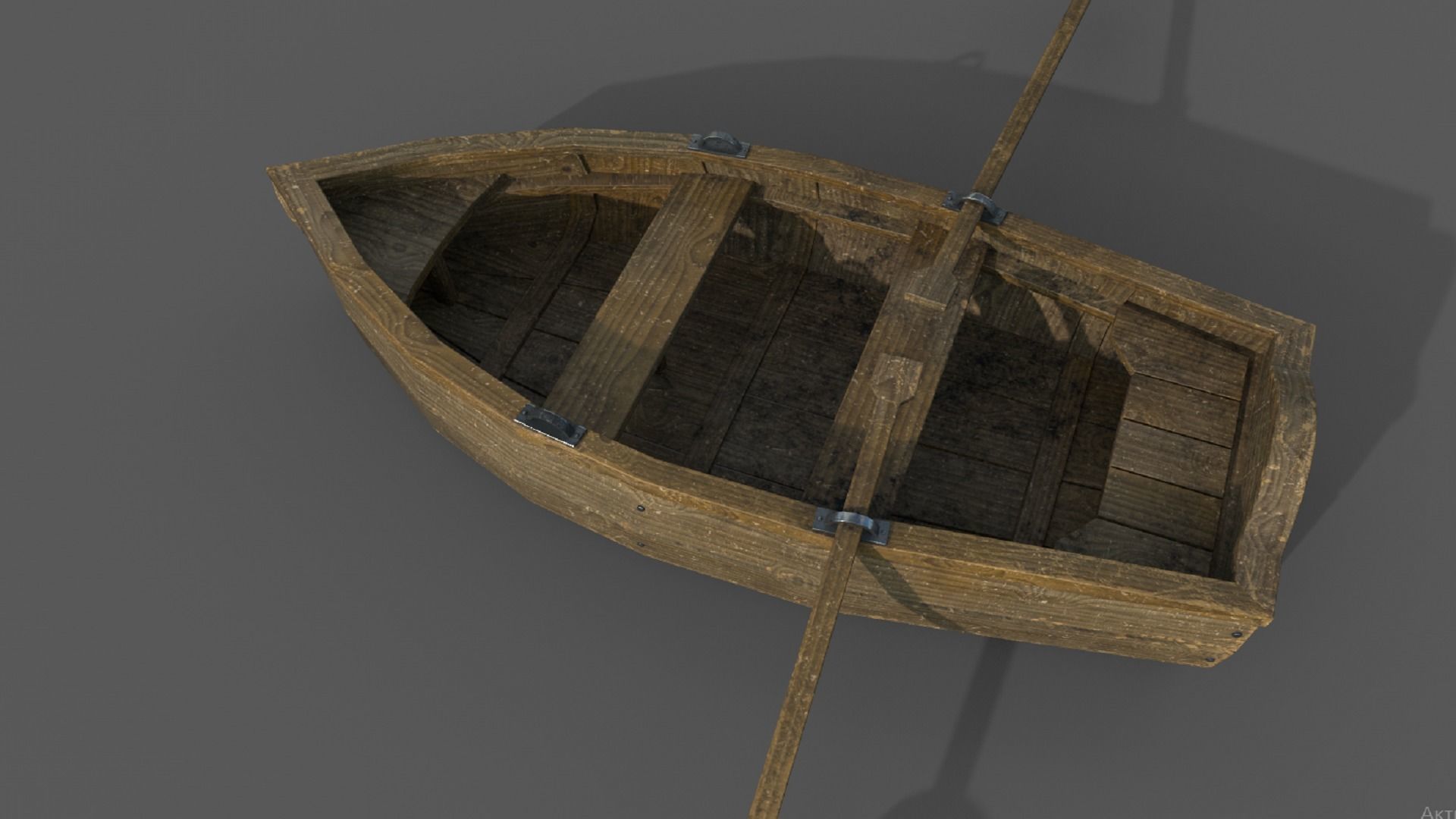 Fishermans boat PBR low-poly game ready Low-poly 3D model_5