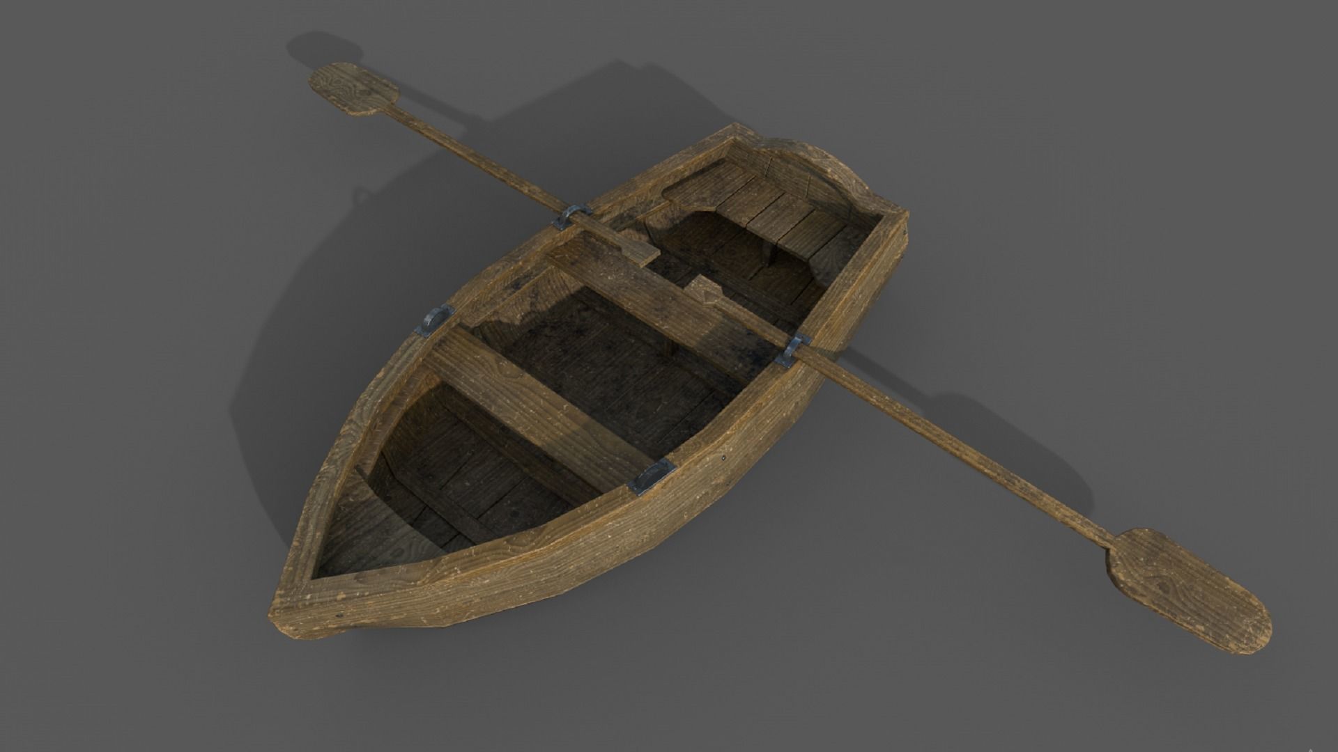 Fishermans boat PBR low-poly game ready Low-poly 3D model_1