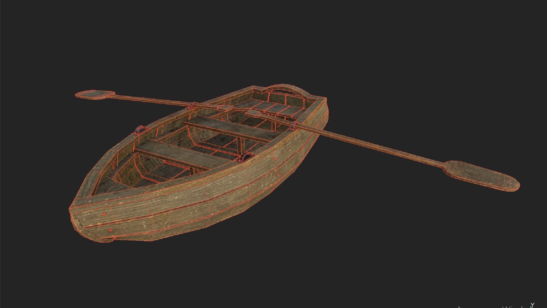 Fishermans boat PBR low-poly game ready Low-poly 3D model_6