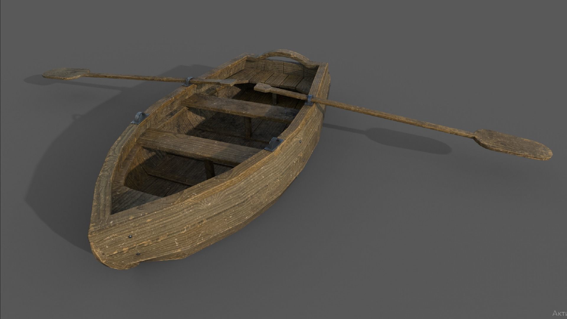 Fishermans boat PBR low-poly game ready Low-poly 3D model_4