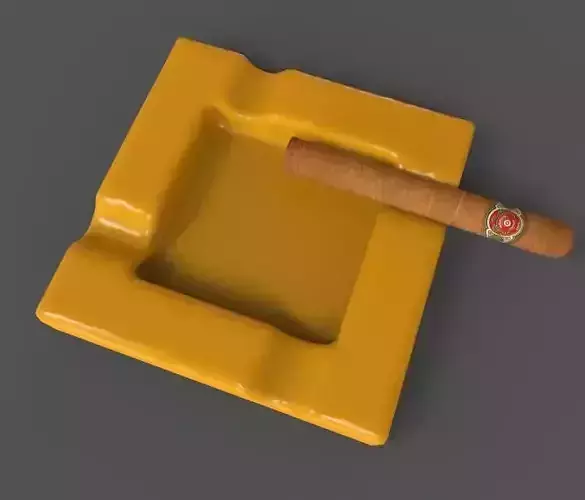 Ashtray and Cigar 3D model