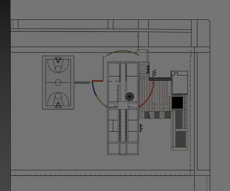 University High School Exterior interior furniture 3D model_10