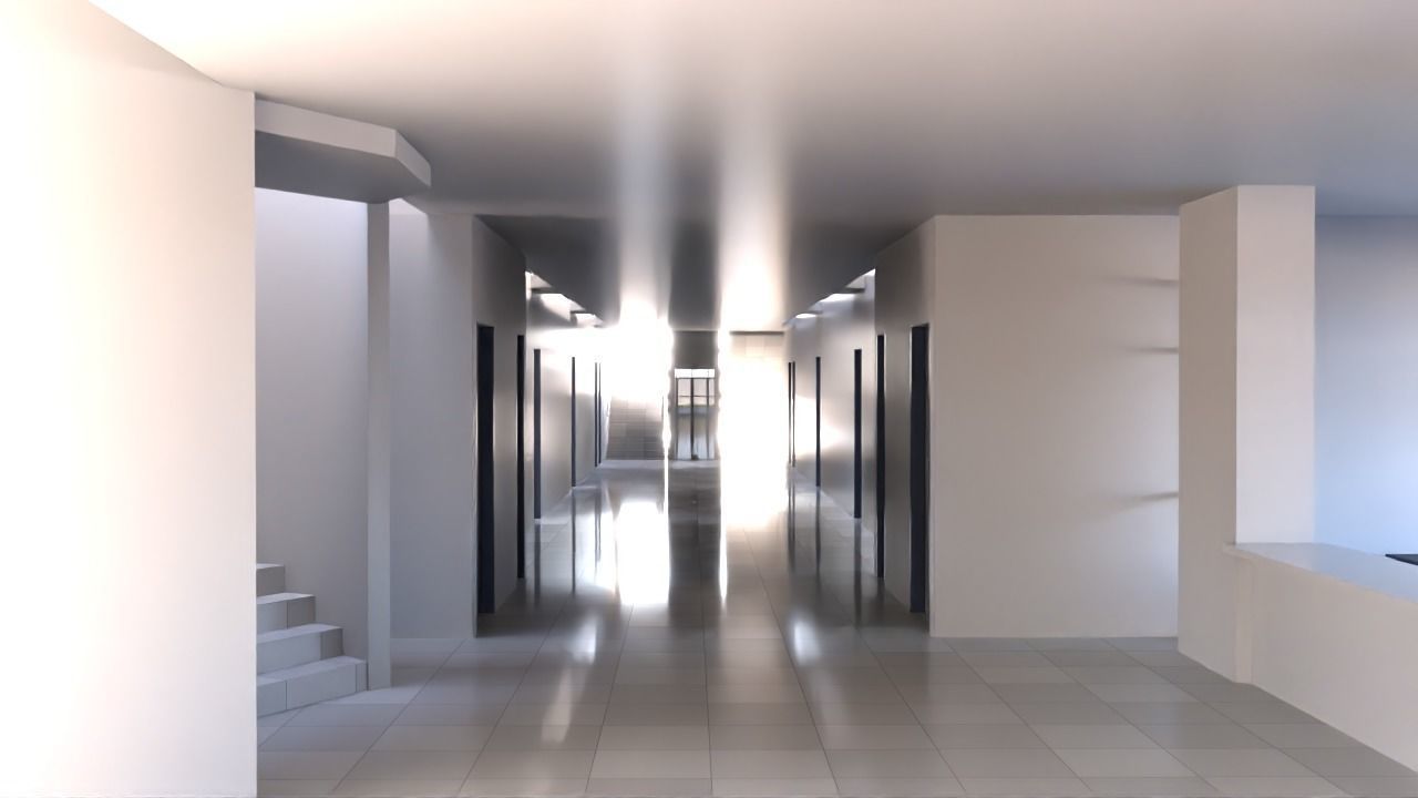 University High School Exterior interior furniture 3D model_8