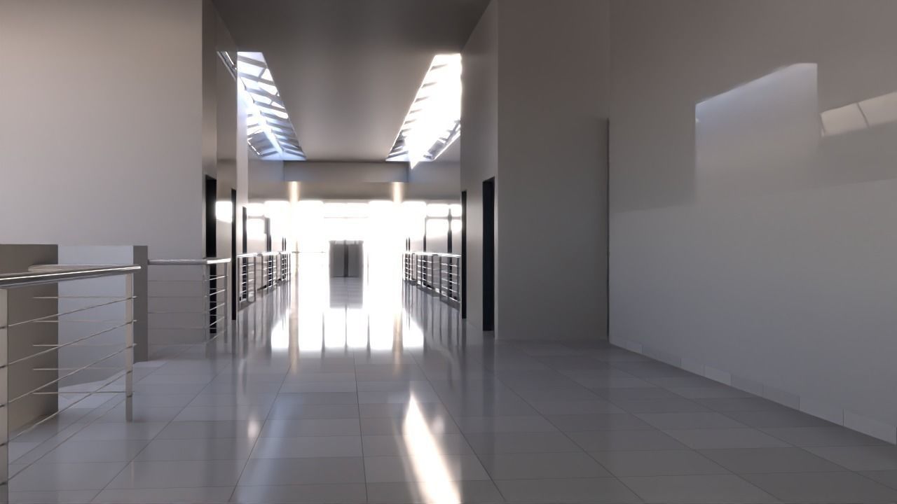 University High School Exterior interior furniture 3D model_7