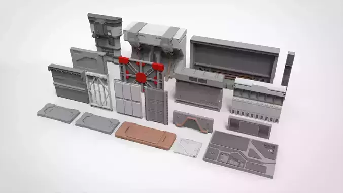 sci-fi Architecture kitbash 35 3D model