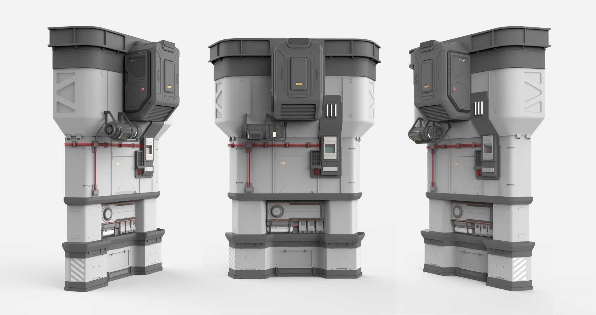 sci-fi Architecture kitbash 35 3D model_3