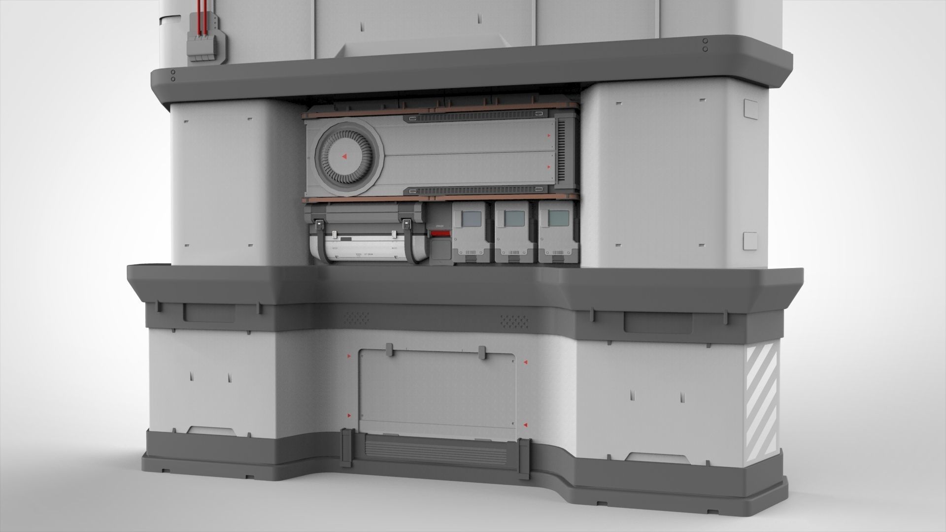 sci-fi Architecture kitbash 35 3D model_4
