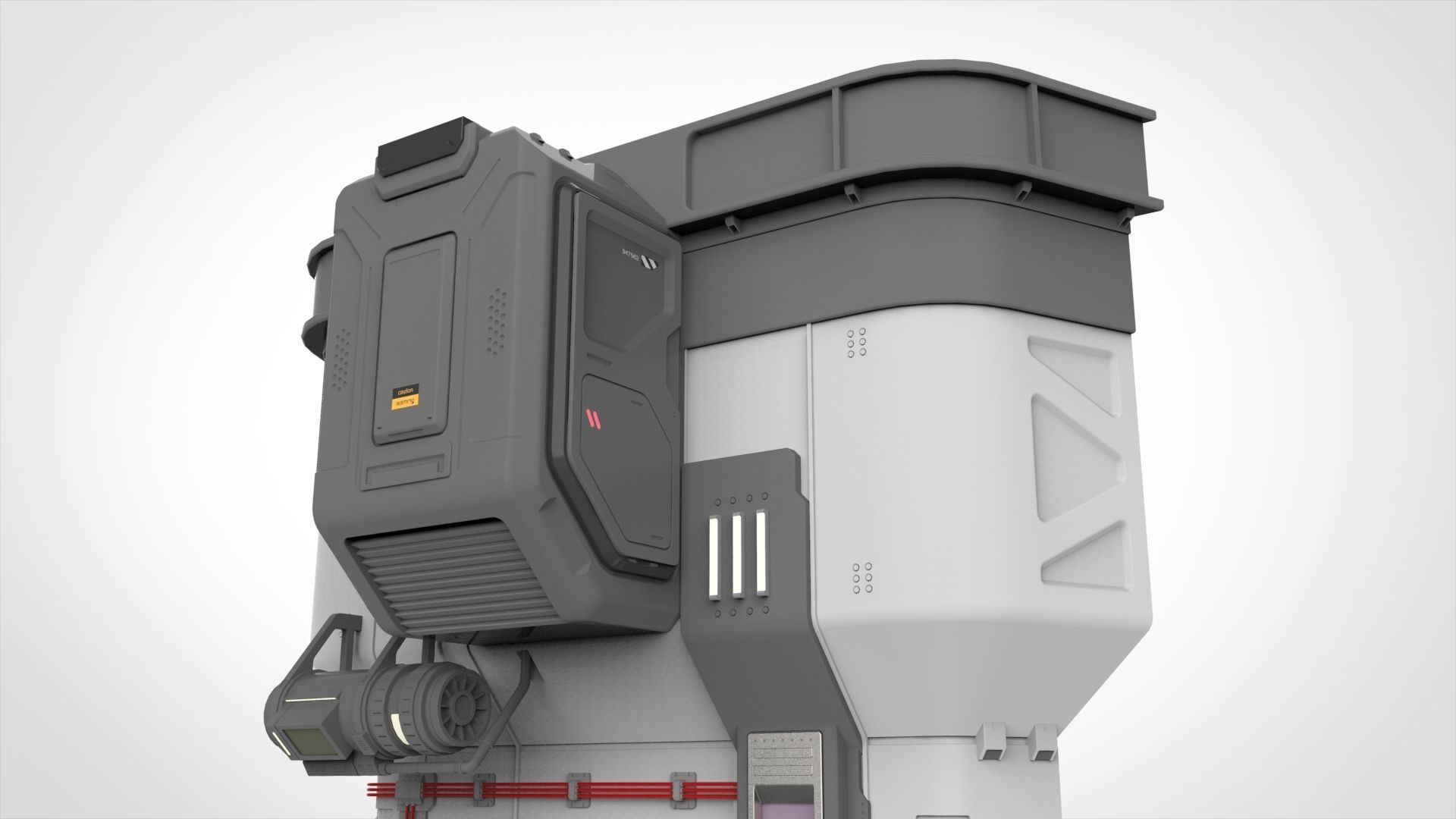 sci-fi Architecture kitbash 35 3D model_6