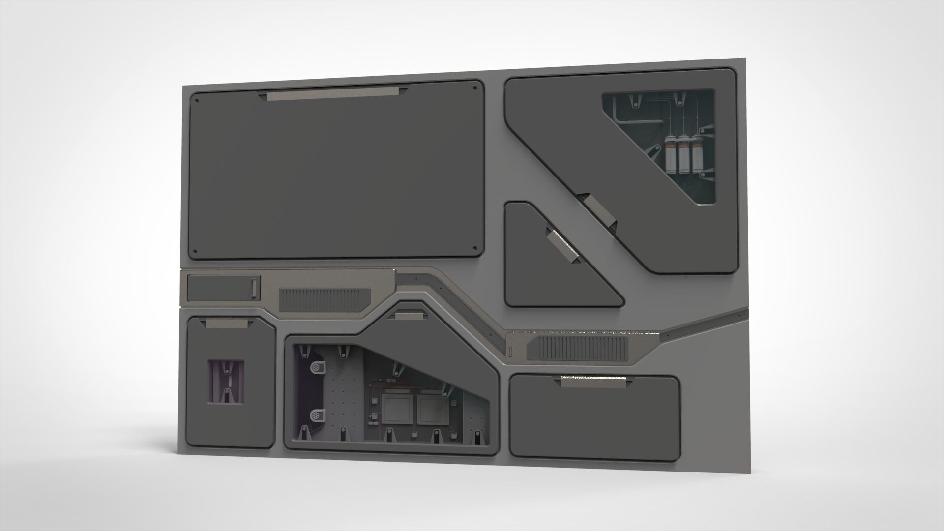 sci-fi Architecture kitbash 35 3D model_7