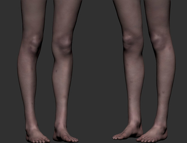 Realistic Female Legs 3D model