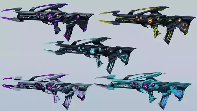 Weapon rifle Black Widow  Golden Lightning Ocean Void