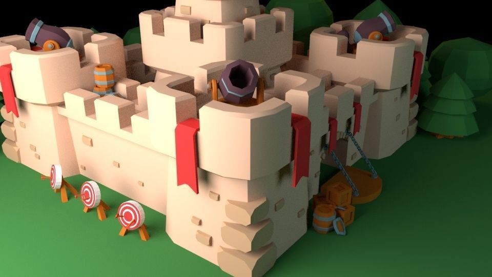 Medieval casle 3D model_3