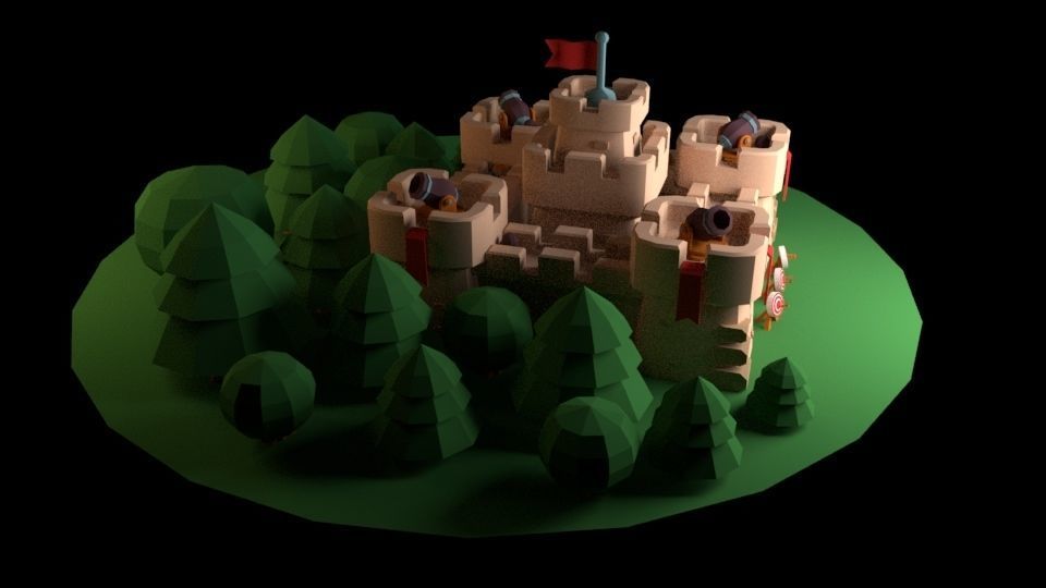 Medieval casle 3D model_4