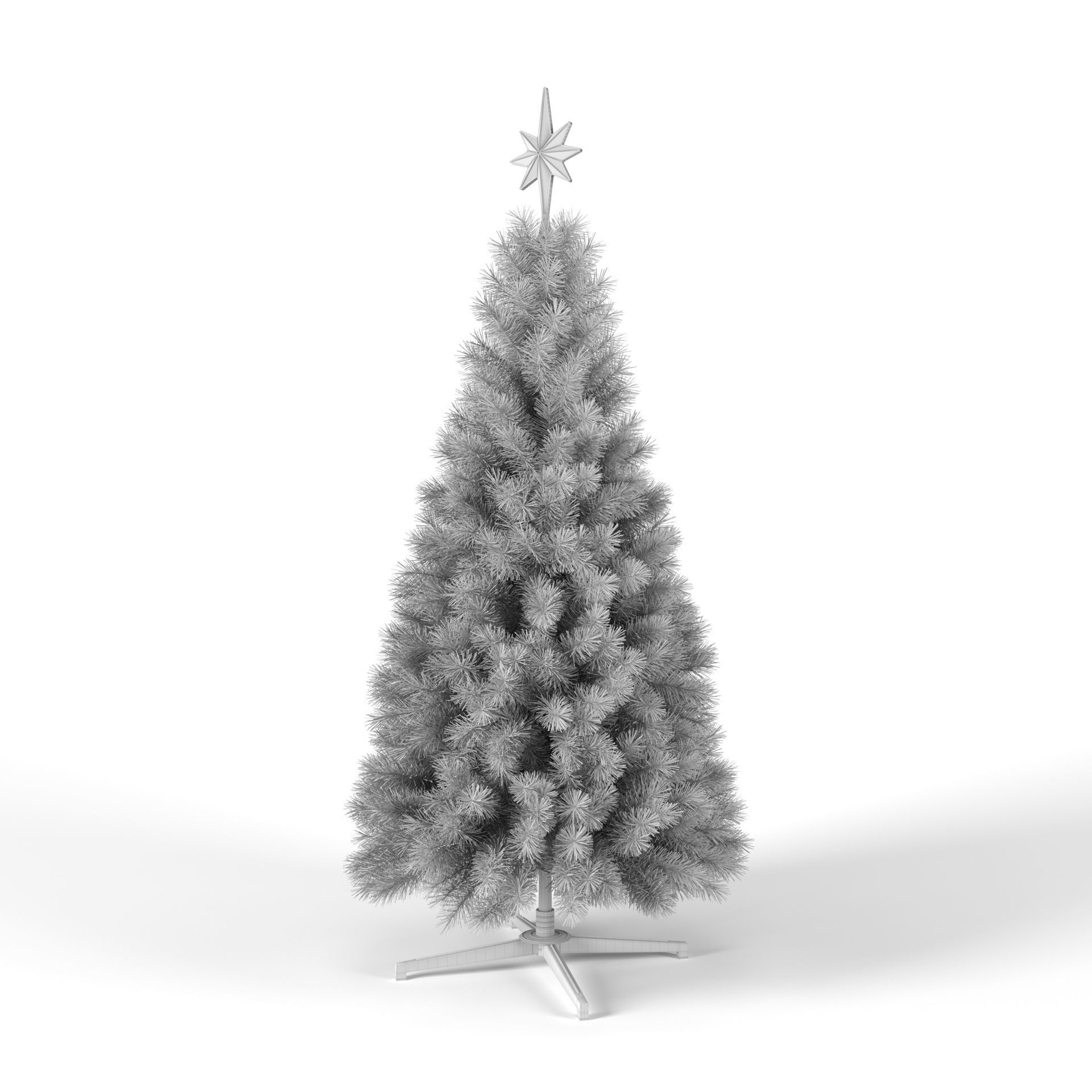 Christmas Tree with Animated Lights - 7 feet 3D model_8