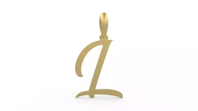 Initial Letters Pendant Brightons L 3D print model