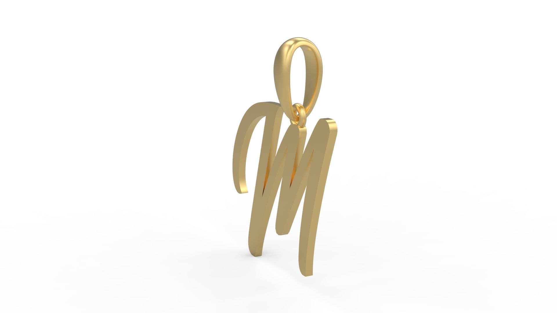 Initial Letters Pendant Brightons M 3D print model_1