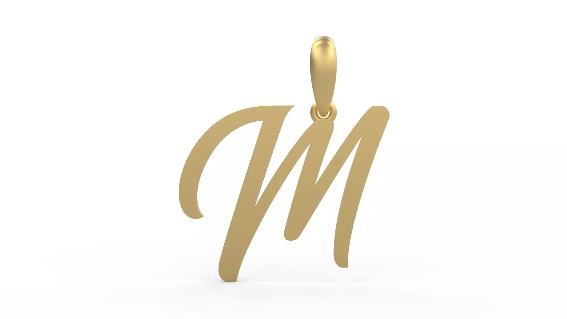 Initial Letters Pendant Brightons M 3D print model_0
