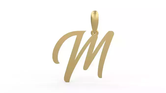 Initial Letters Pendant Brightons M 3D print model