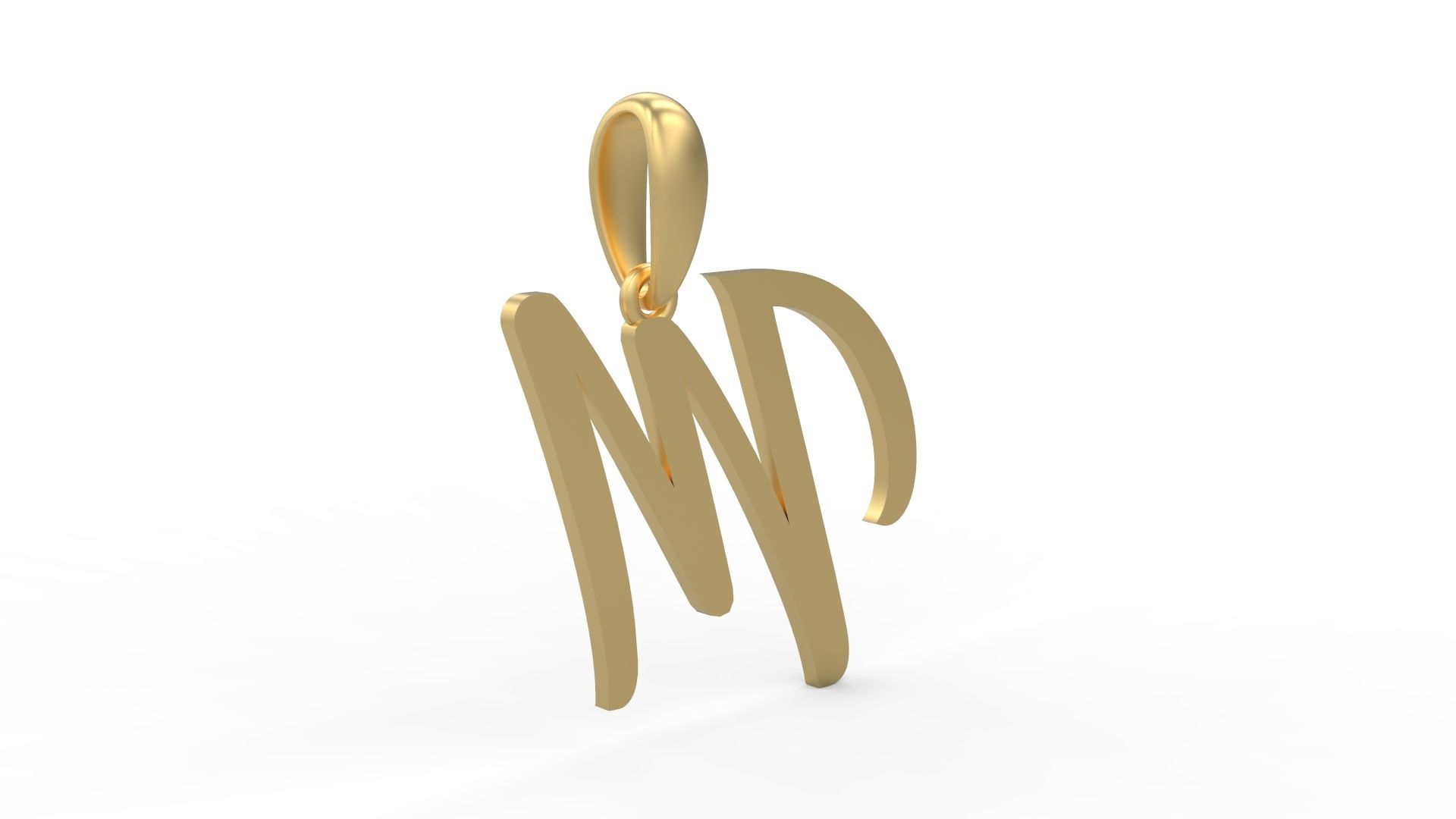 Initial Letters Pendant Brightons M 3D print model_3