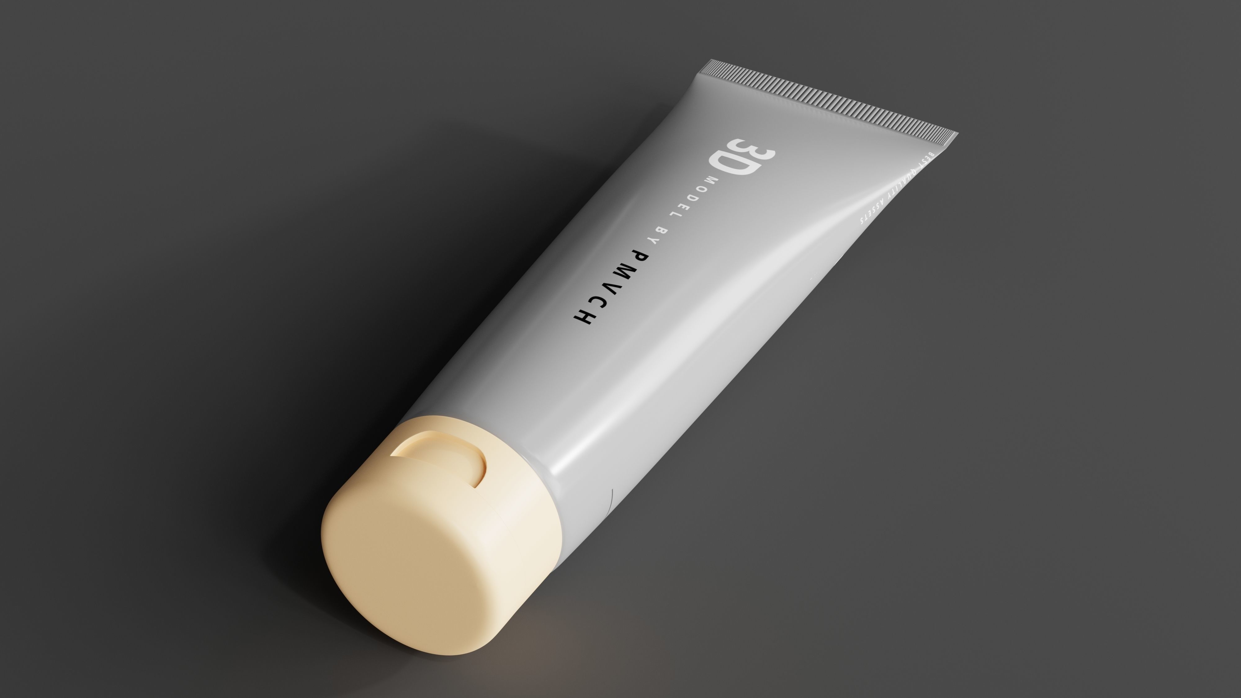 Cosmetic Cream Tube 3D model_4