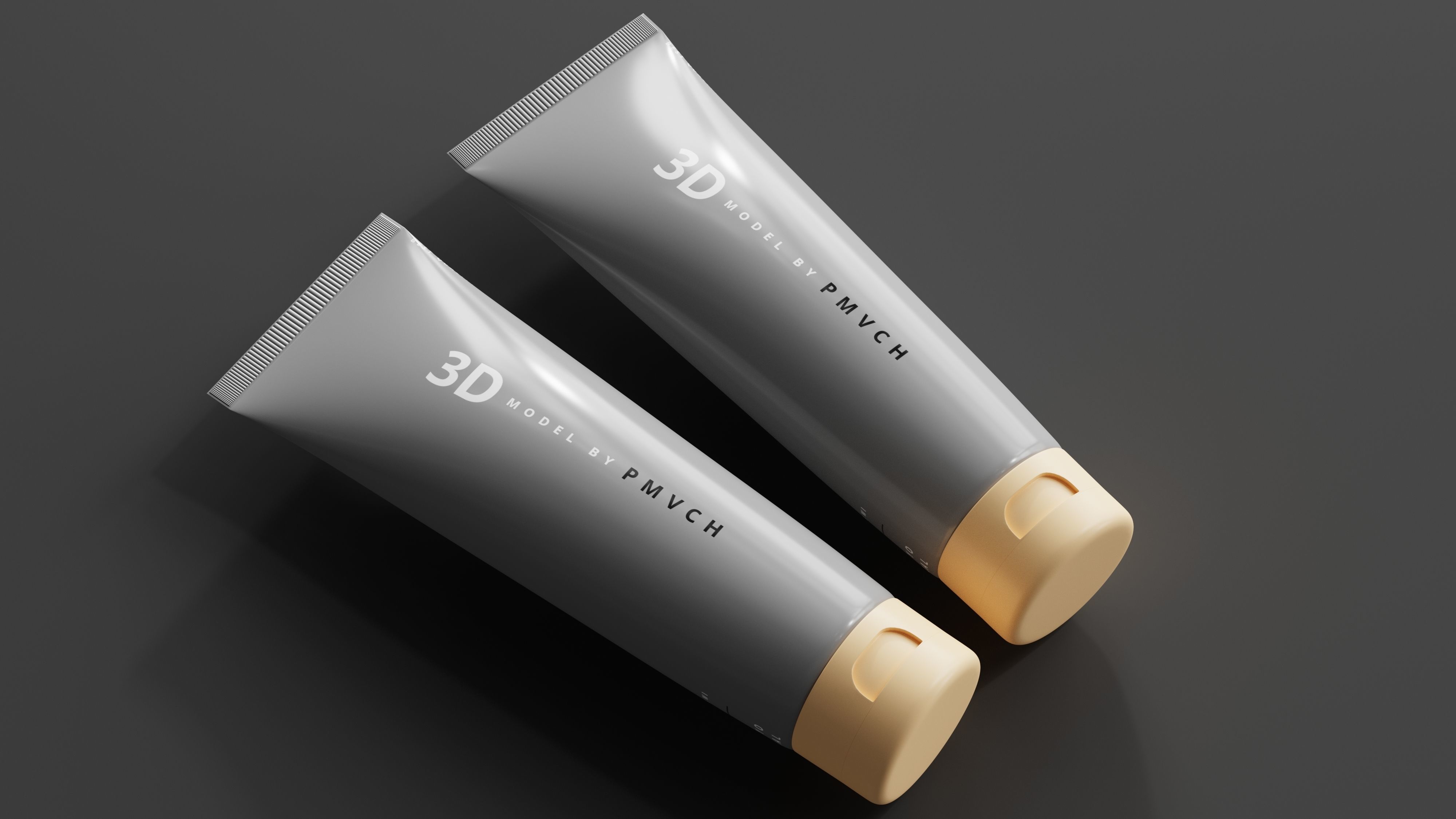 Cosmetic Cream Tube 3D model_7