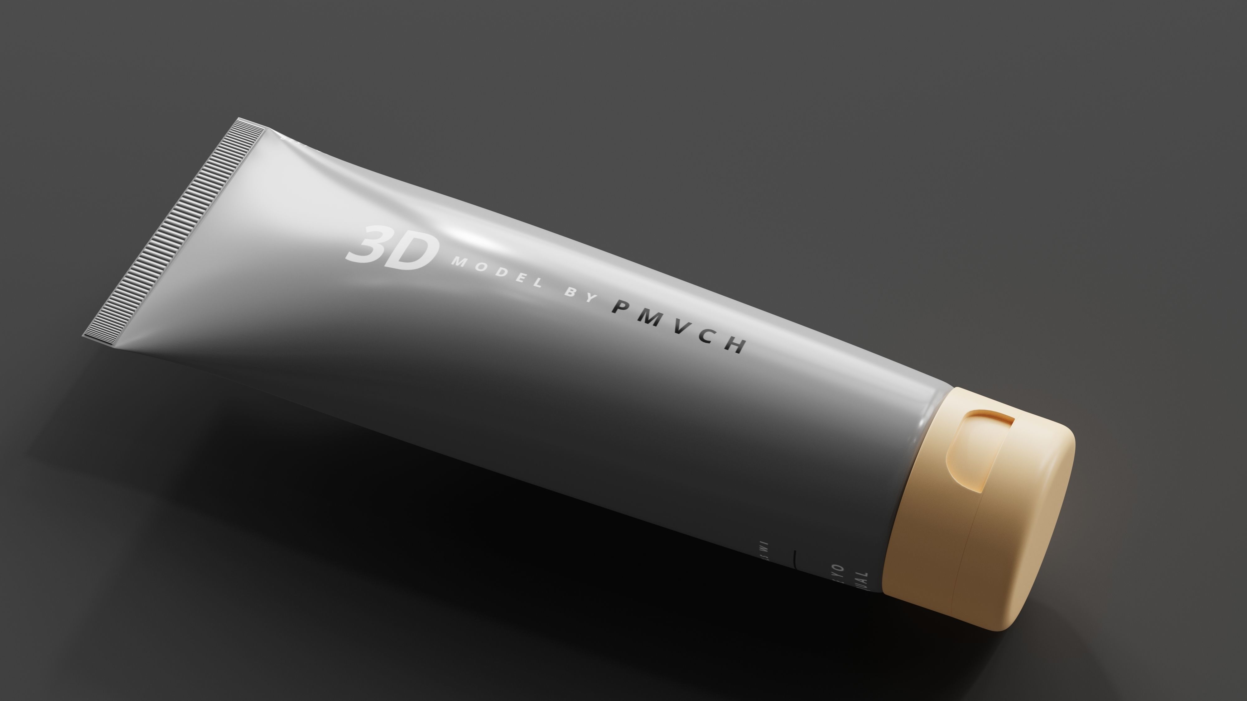 Cosmetic Cream Tube 3D model_5