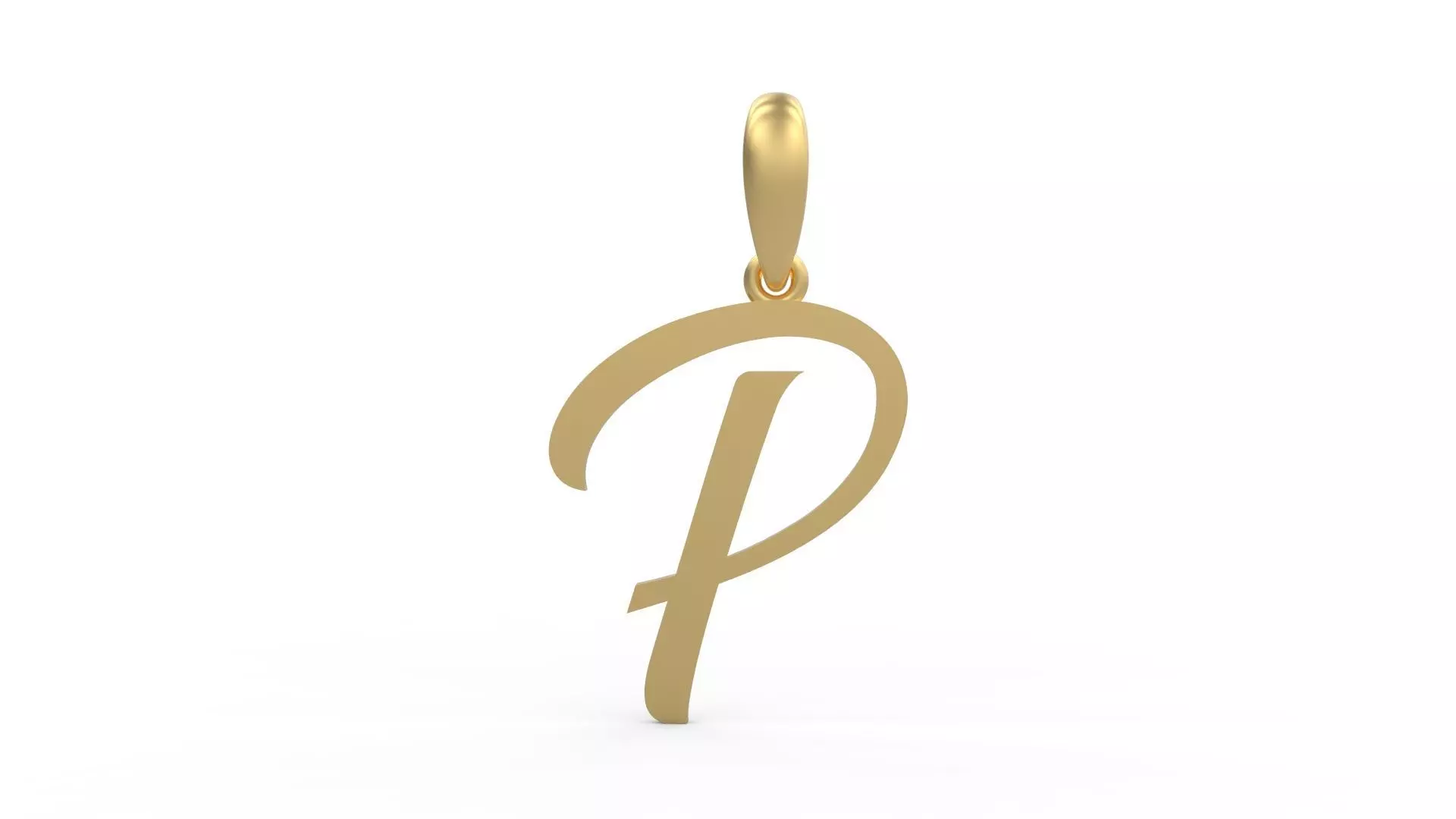 Initial Letters Pendant Brightons P 3D print model_0