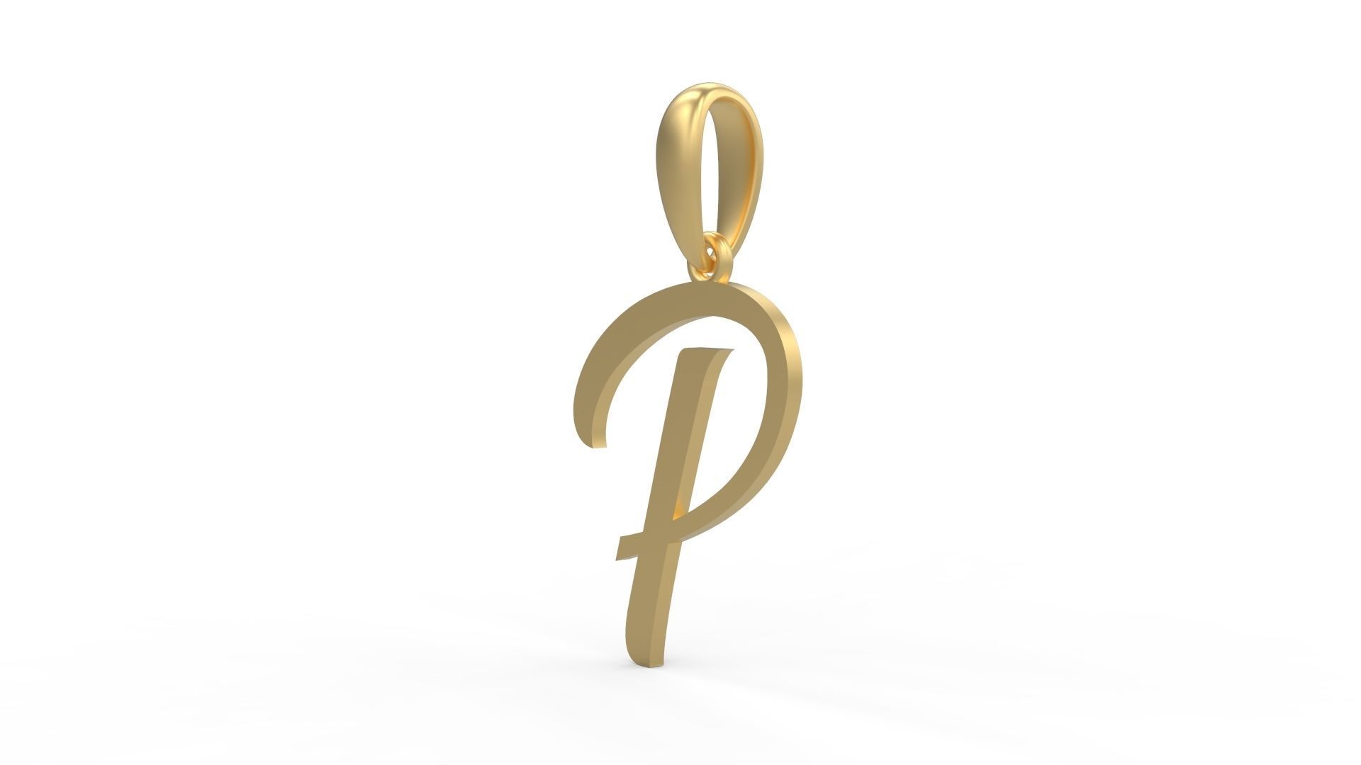 Initial Letters Pendant Brightons P 3D print model_1