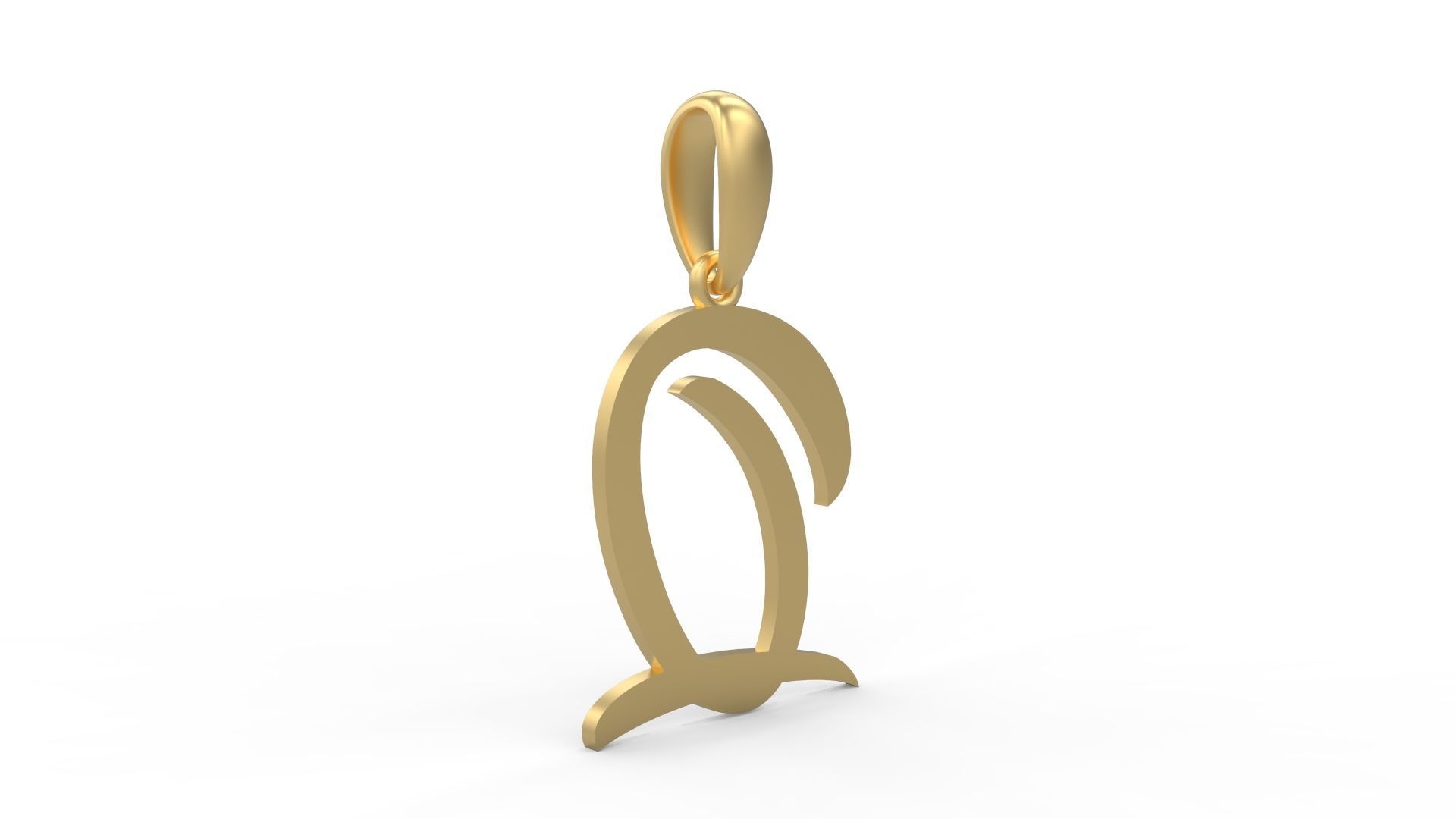 Initial Letters Pendant Brightons Q 3D print model_3
