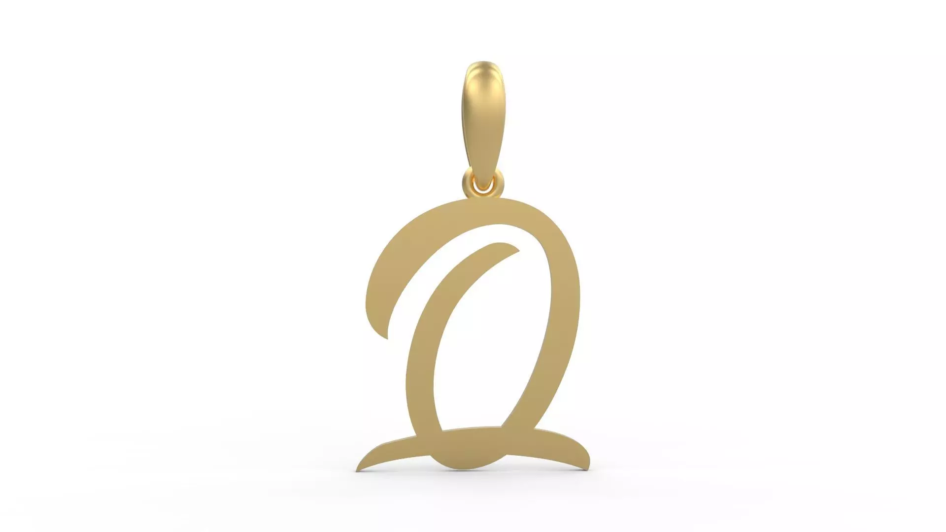 Initial Letters Pendant Brightons Q 3D print model_0