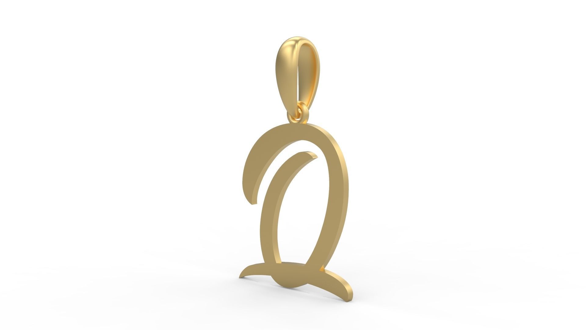 Initial Letters Pendant Brightons Q 3D print model_1