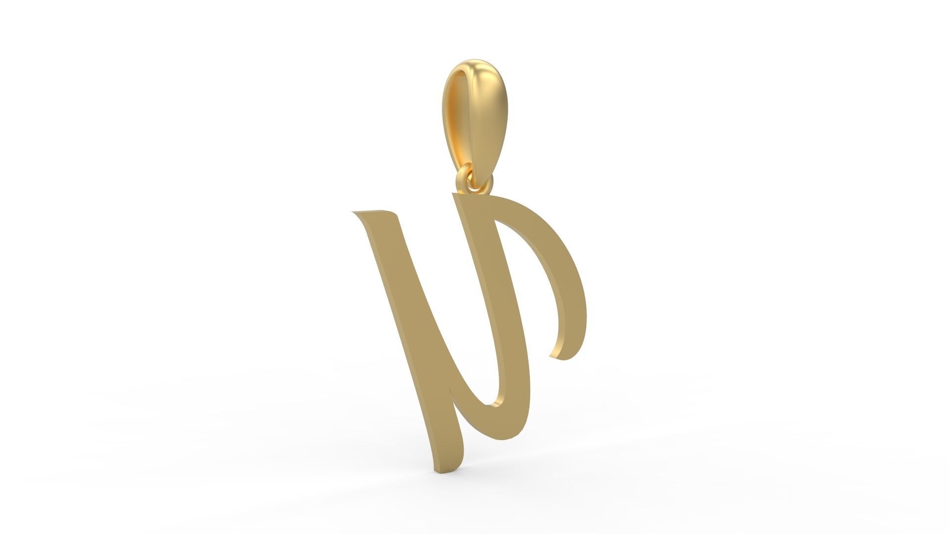 Initial Letters Pendant Brightons U 3D print model_3