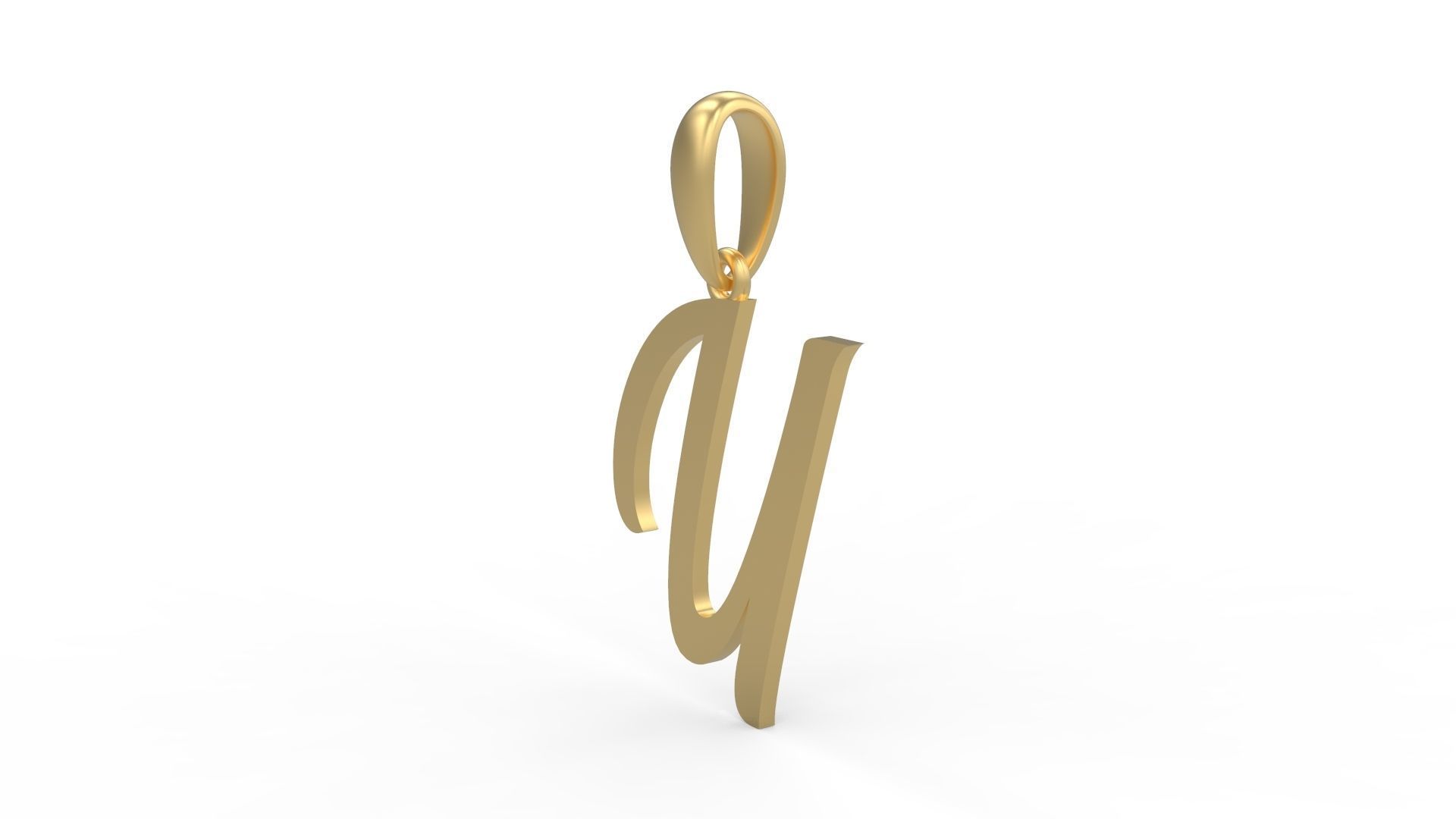 Initial Letters Pendant Brightons U 3D print model_1