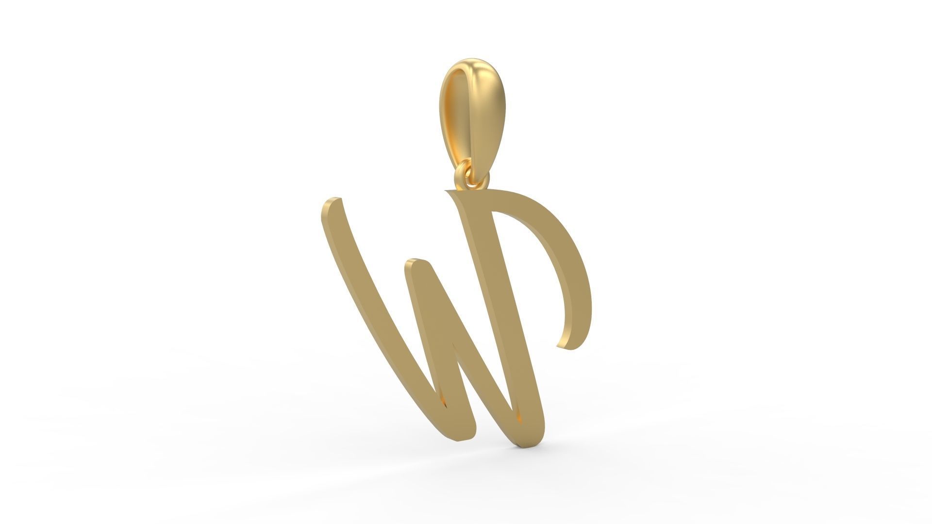 Initial Letters Pendant Brightons W 3D print model_3