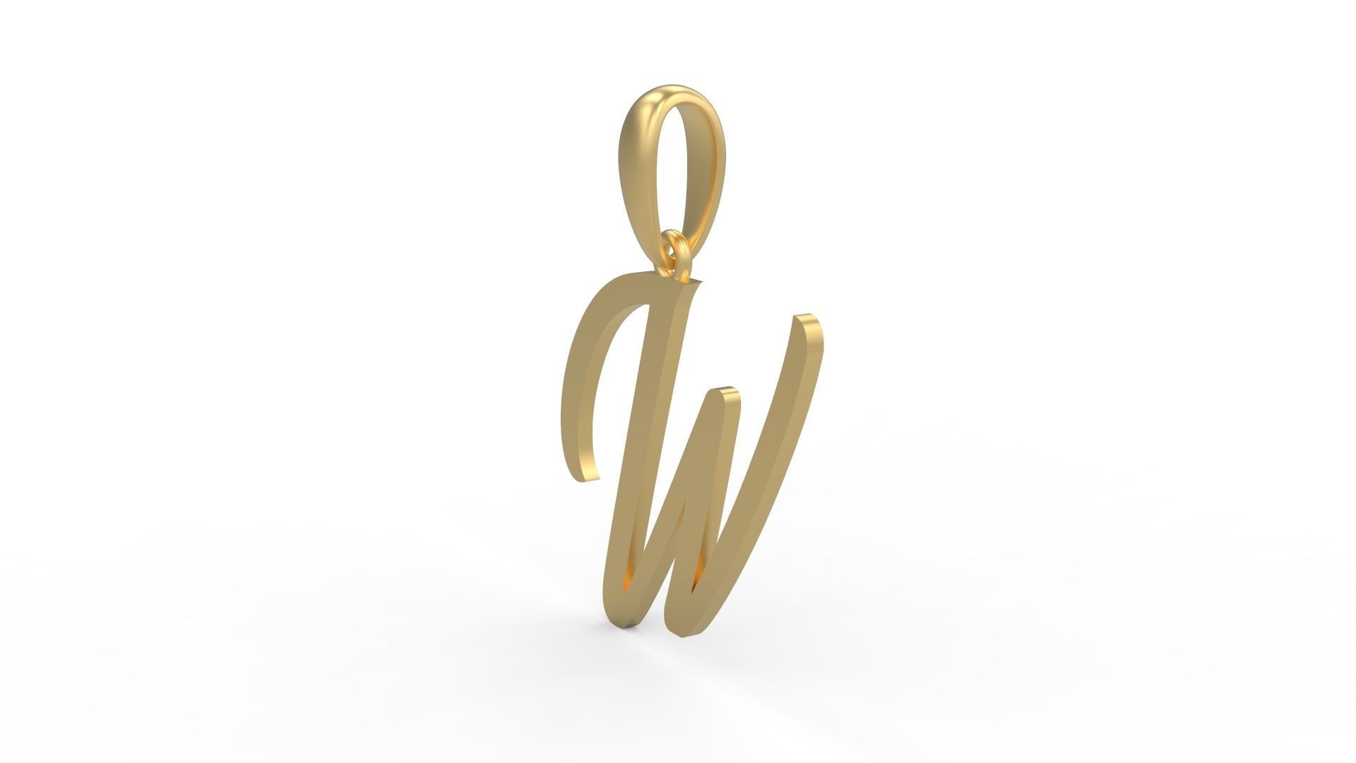 Initial Letters Pendant Brightons W 3D print model_1