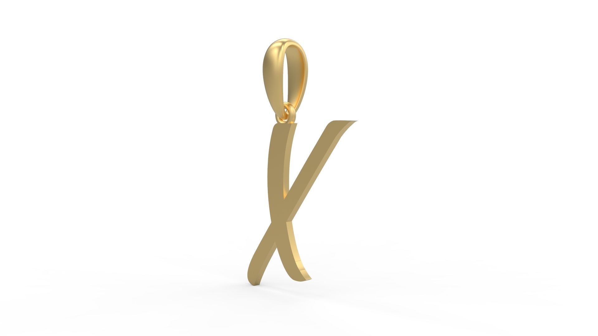 Initial Letters Pendant Brightons X 3D print model_1