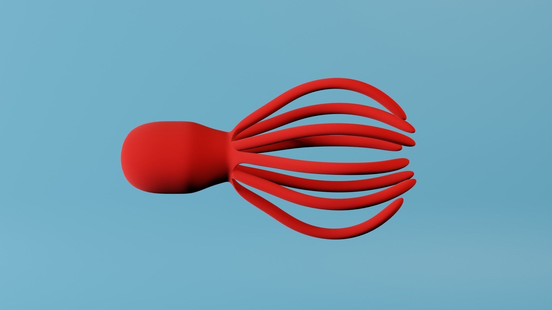 Octopus Animated Low-poly 3D model_2