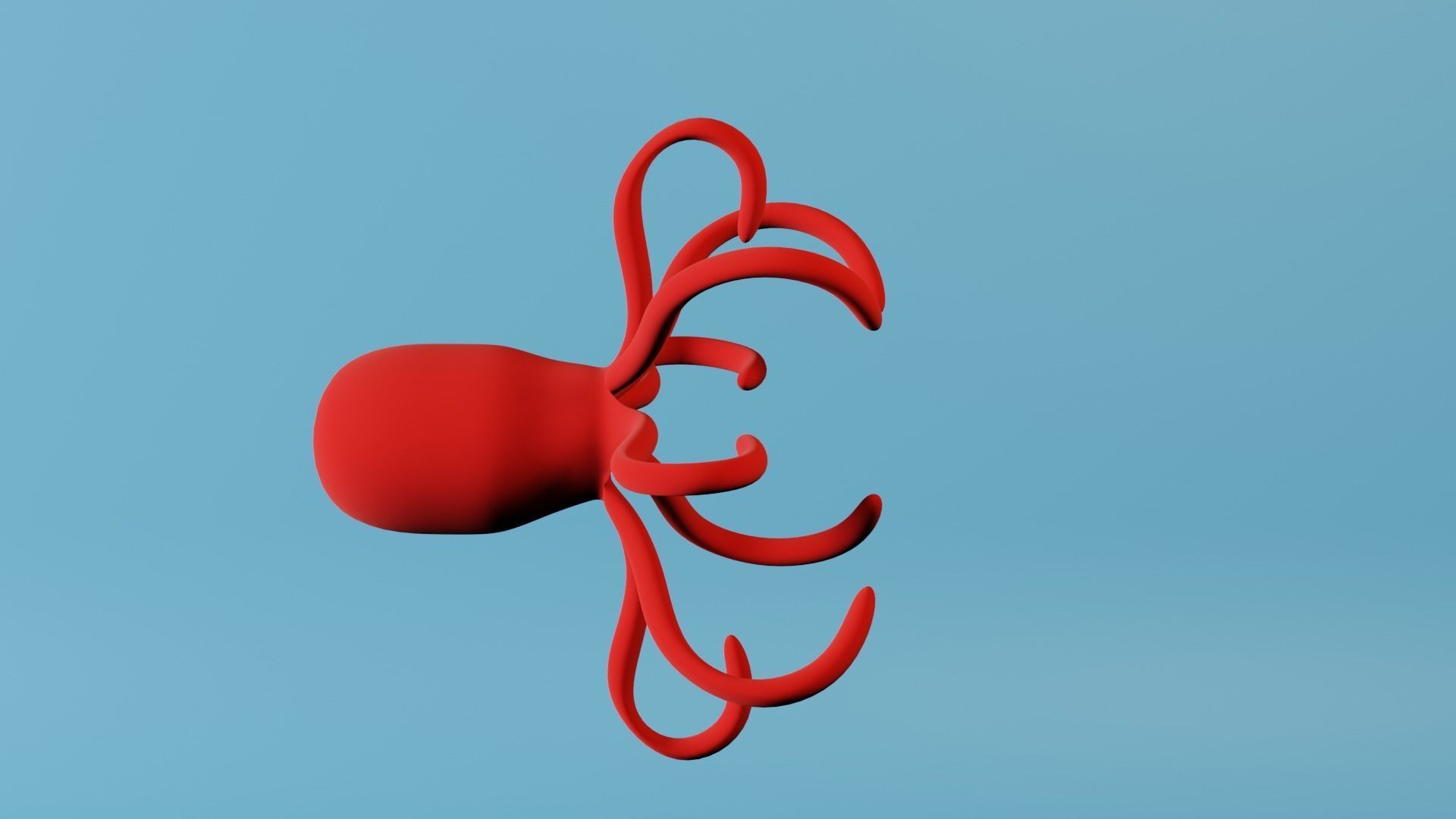 Octopus Animated Low-poly 3D model_3