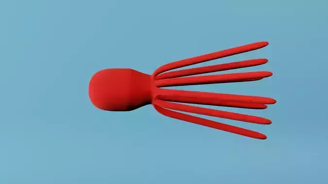 Octopus Animated Low-poly 3D model