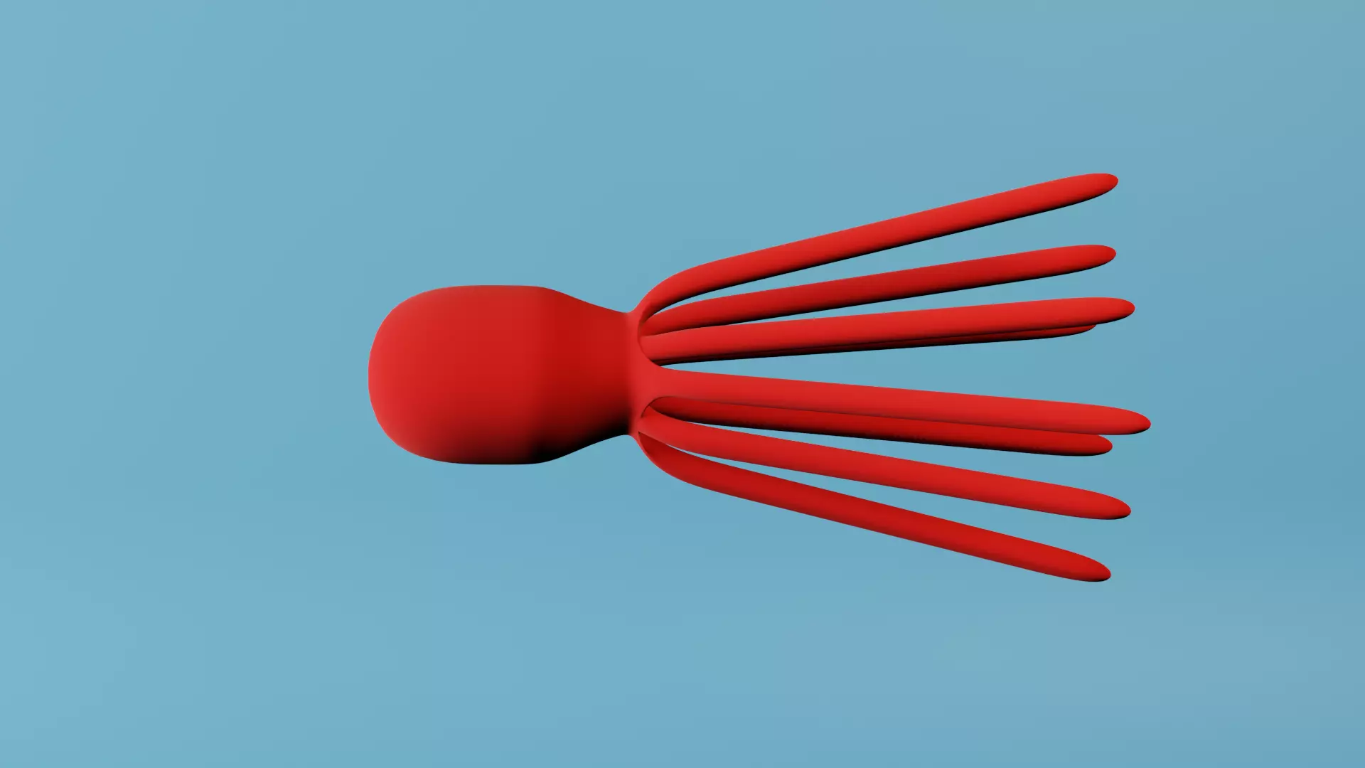 Octopus Animated Low-poly 3D model_0