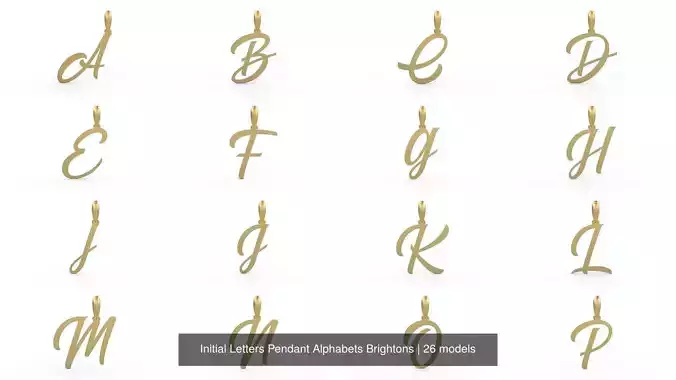 Initial Letters Pendant Alphabets Brightons